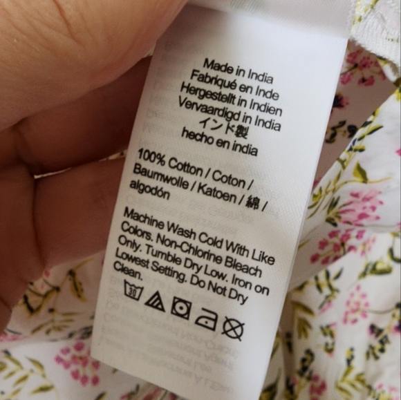 J.Crew Cream Floral Blouse M - Picture 5 of 6